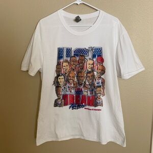 USA Dream Team’92 Barcelona Olympics Men Shirt White Large. Good Condition.
